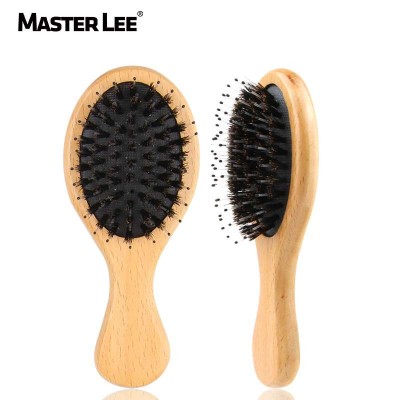 Masterlee Mini boar bristle massage comb  detangling hair comb convenient for pocket