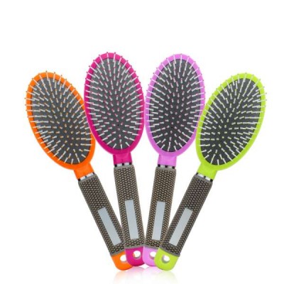 Masterlee hot sell custom logo Nylon Round Tip Tooth Massage Comb Colorful Detangling Hair Brush Barber Hairdresser Comb