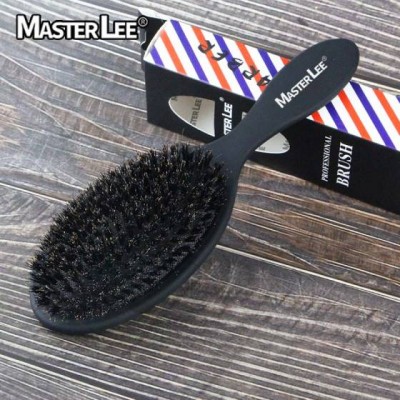 Masterlee Brand Black Wood Hand Boar Bristle Beard hair brush detangling Comb For Men