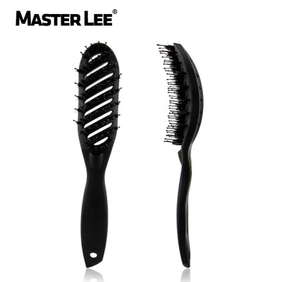 Masterlee  Bristle detangling Hair Brush Vent curve Bristle Hair Brush rib bomb w/ boar small size matt handle