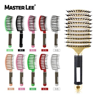 Masterlee Brand curve Bristle Hair Brush Big Vent Bristle Hair Brush rib bomb w/boar